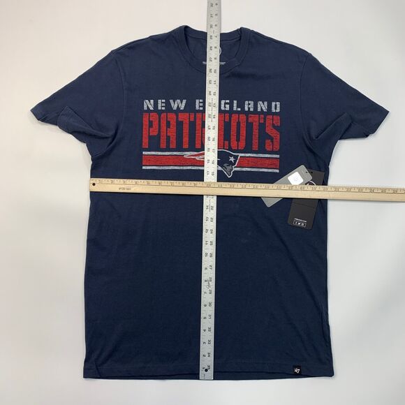 New England Patriots T Shirt Mens Medium Blue 47 Brand NFL Team Apparel New - Picture 6 of 12